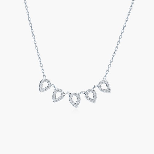 Naszyjnik Savicki: białe złoto, diamenty